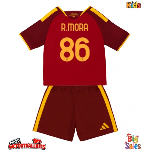 AS Roma Rodrigo Mora #86 Replica Home Stadium Kit for Kids 2026-27 Short Sleeve (+ pants)